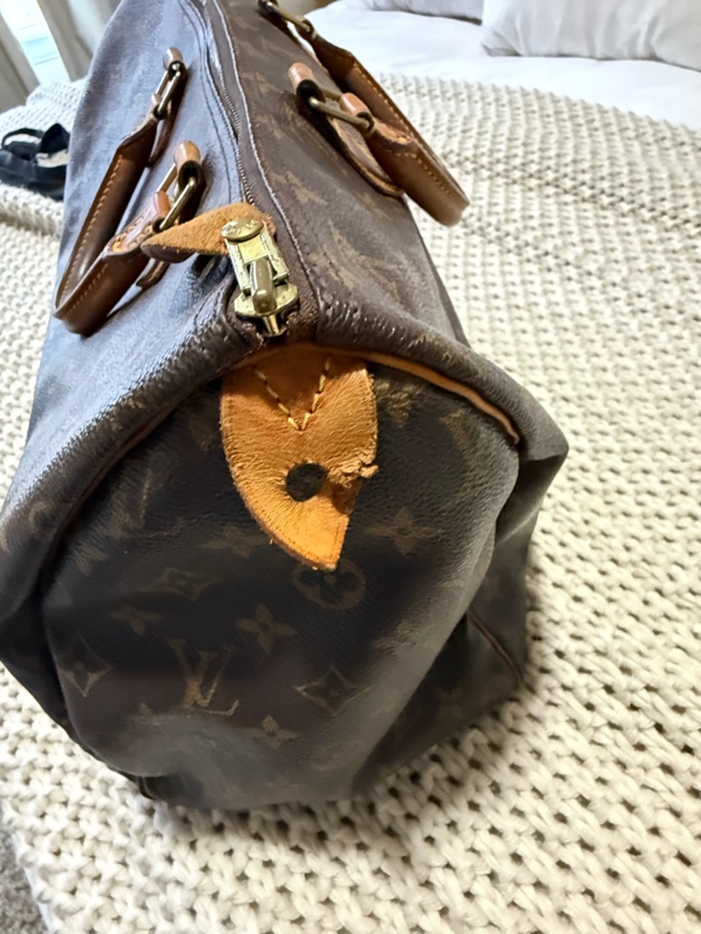 Louis Vuitton Monogram Canvas Top-Handle Tote in Brown - Picture 4 of 7